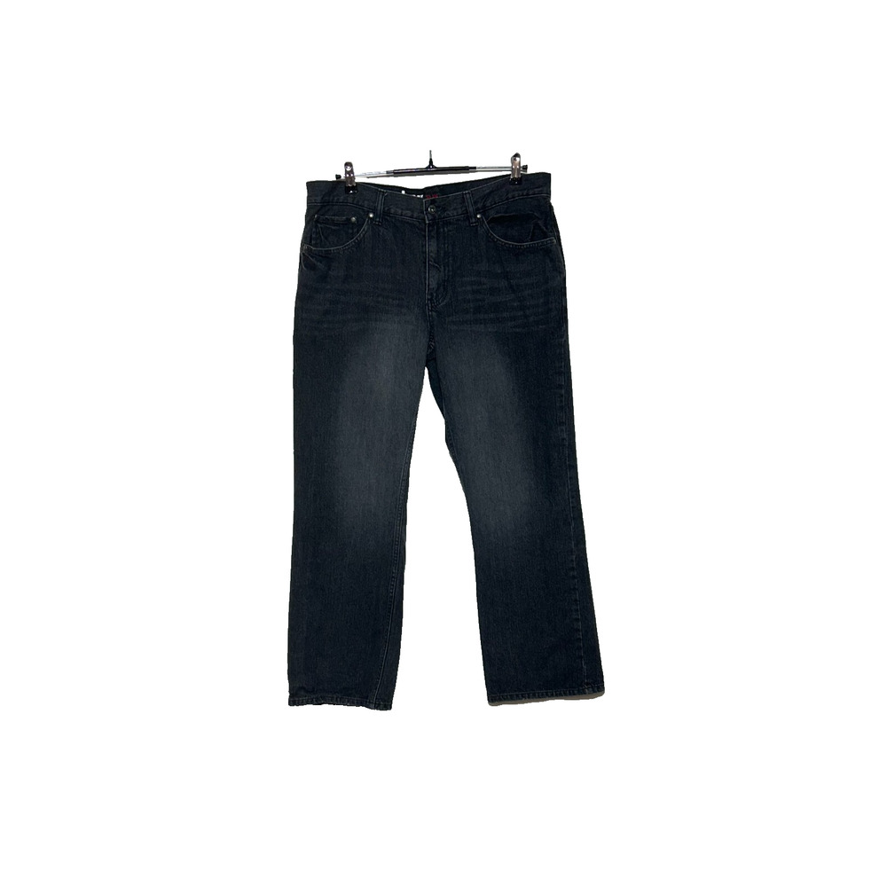 Urban Pipeline Jeans Mens 36X30 Black Actual 36X29 Slim Straight Leg Dark Wash